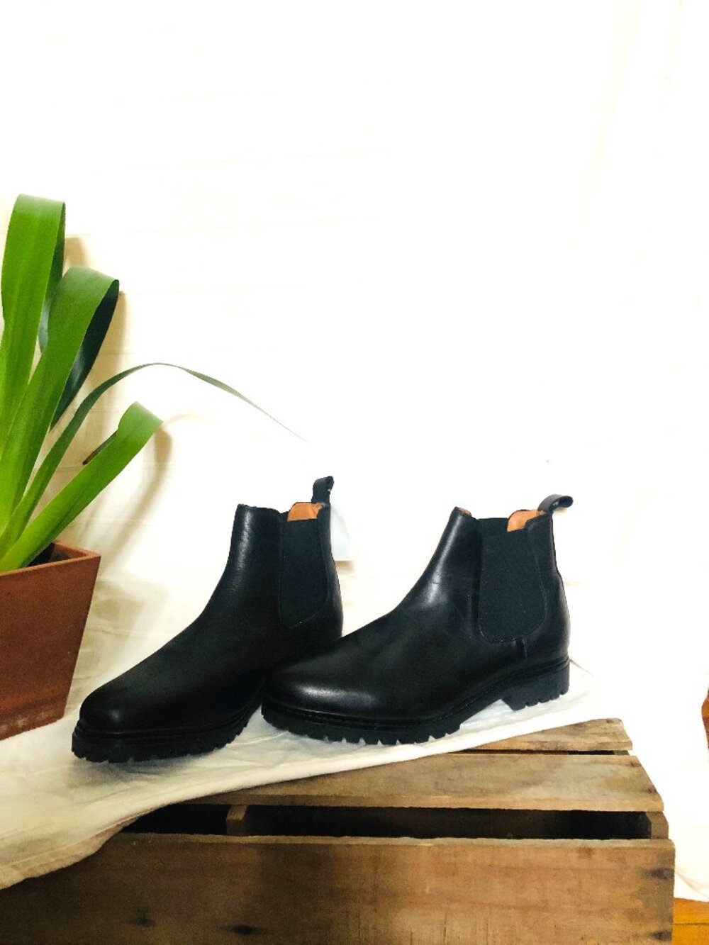 New Men's Black Leather Shoes 13 (Made in Portugal)
